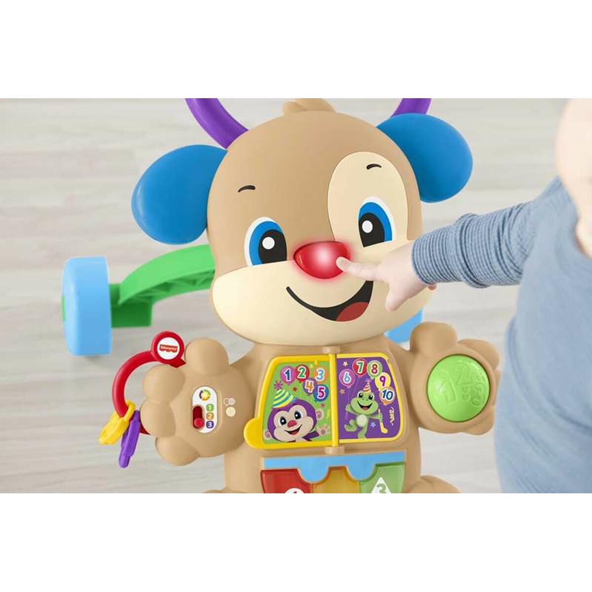 Andador con ruedas Fisher-Price Sonido Luces Perro Multilenguaje