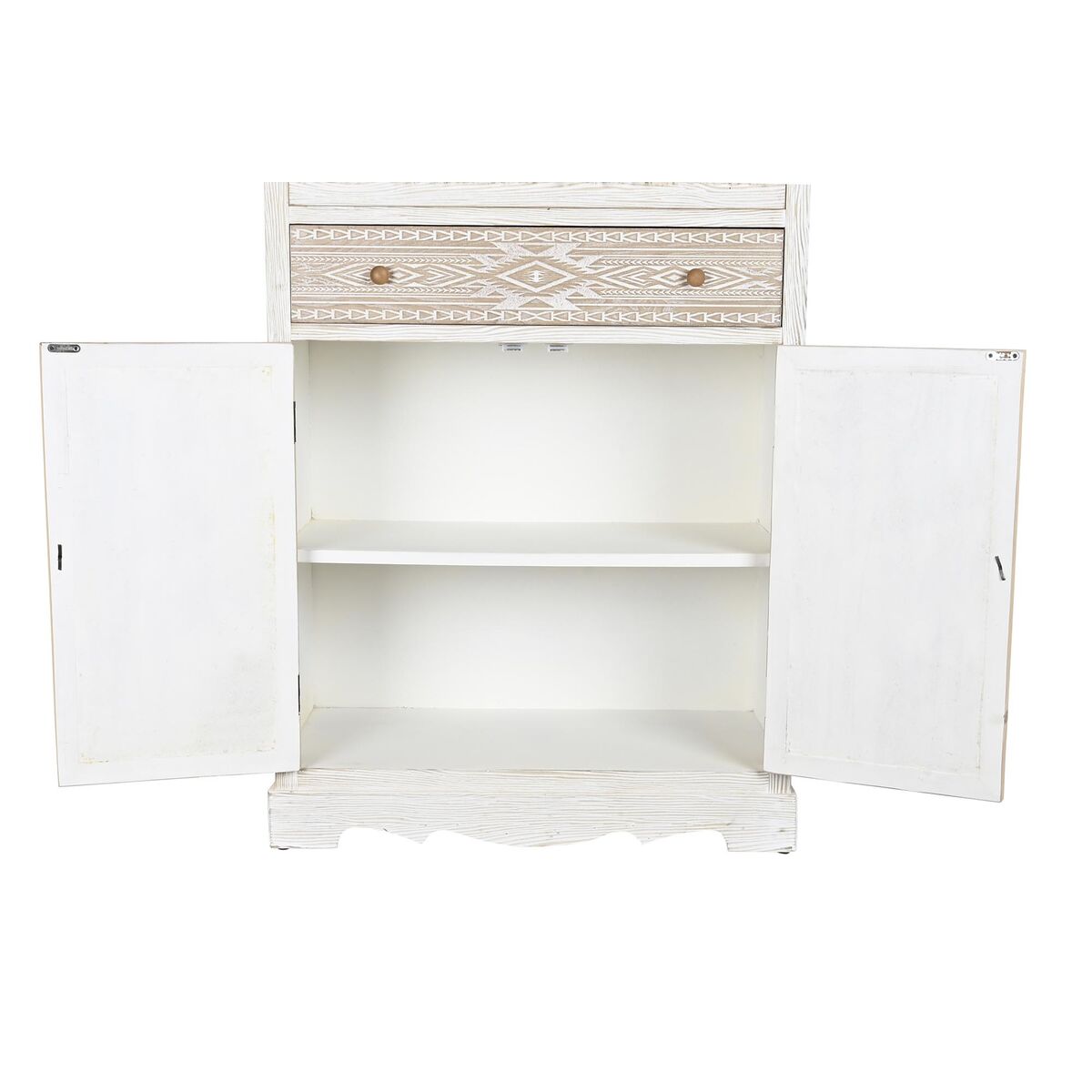Armario DKD Home Decor Blanco Natural Cristal Abeto 86 x 40 x 180 cm 80 x 42 x 180 cm