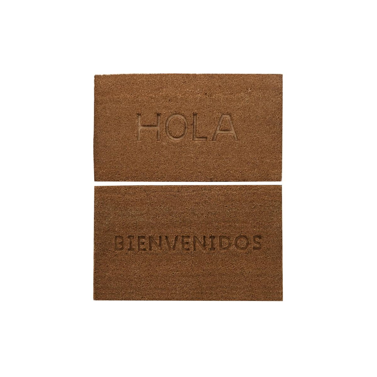 Felpudo DKD Home Decor Marrón Goma Coco (75 x 45 x 2,3 cm) (2 Unidades)