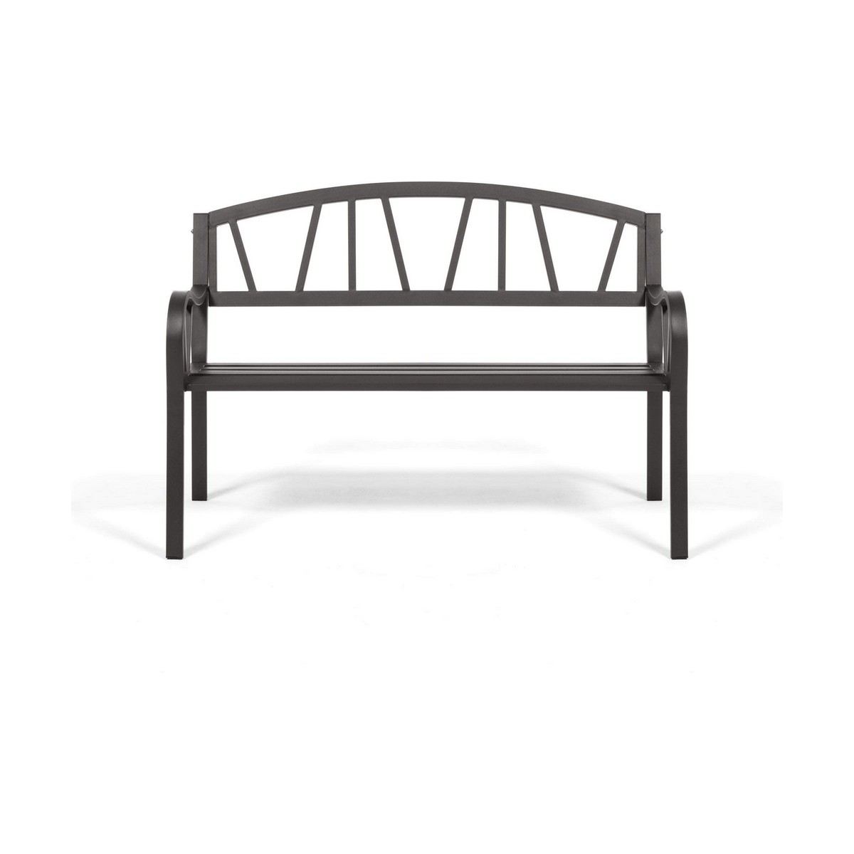 Banco con Respaldo Antracita Hierro (123 X 53 X 86 cm)