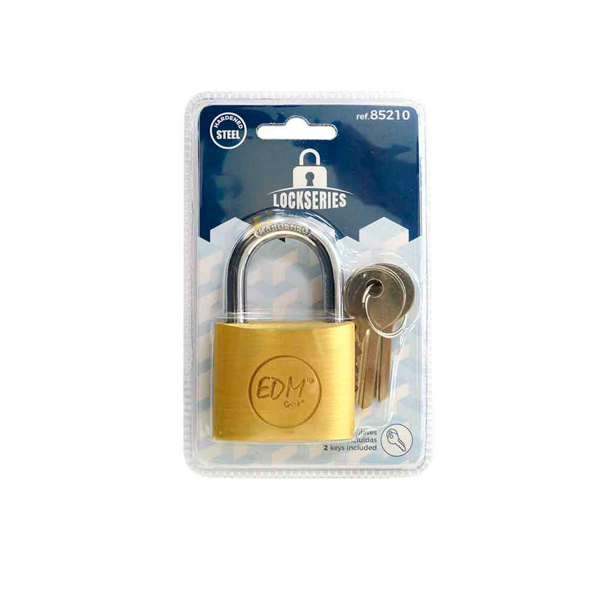 Candado de llave EDM 85210 Latón Arco 50 x 30 mm