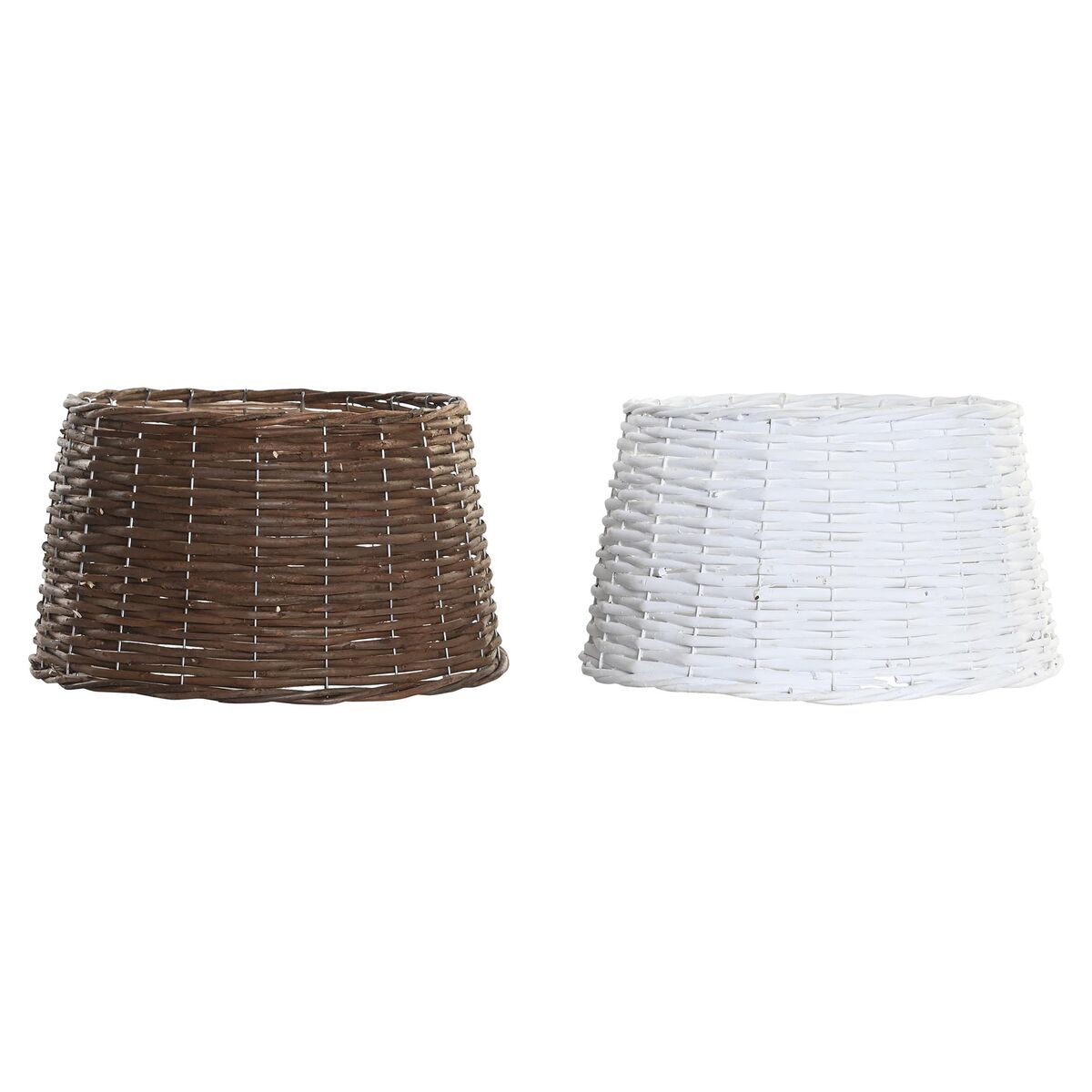 Faldón de árbol de Navidad DKD Home Decor Mimbre (39 x 39 x 22 cm) (2 Unidades)