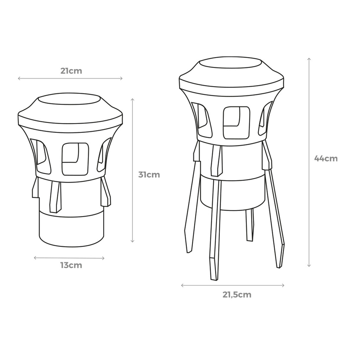 Lámpara Antimosquitos EDM 06510 Negro 7 W 21,5 x 44 cm