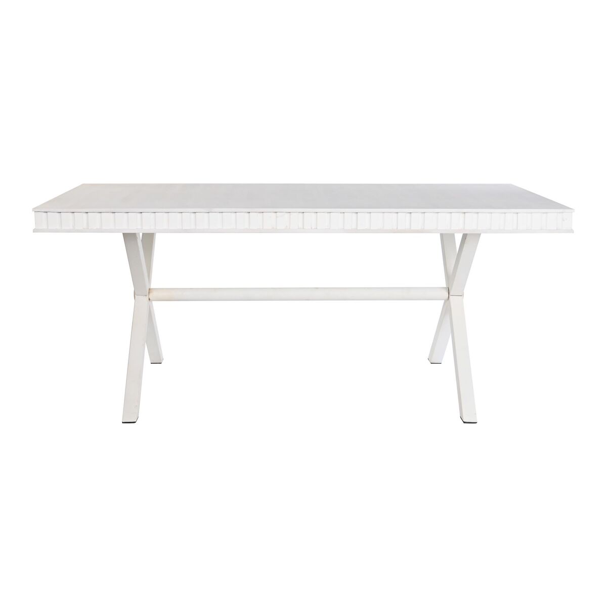 Mesa de Comedor DKD Home Decor Blanco Metal Madera de mango 180 x 90 x 76 cm