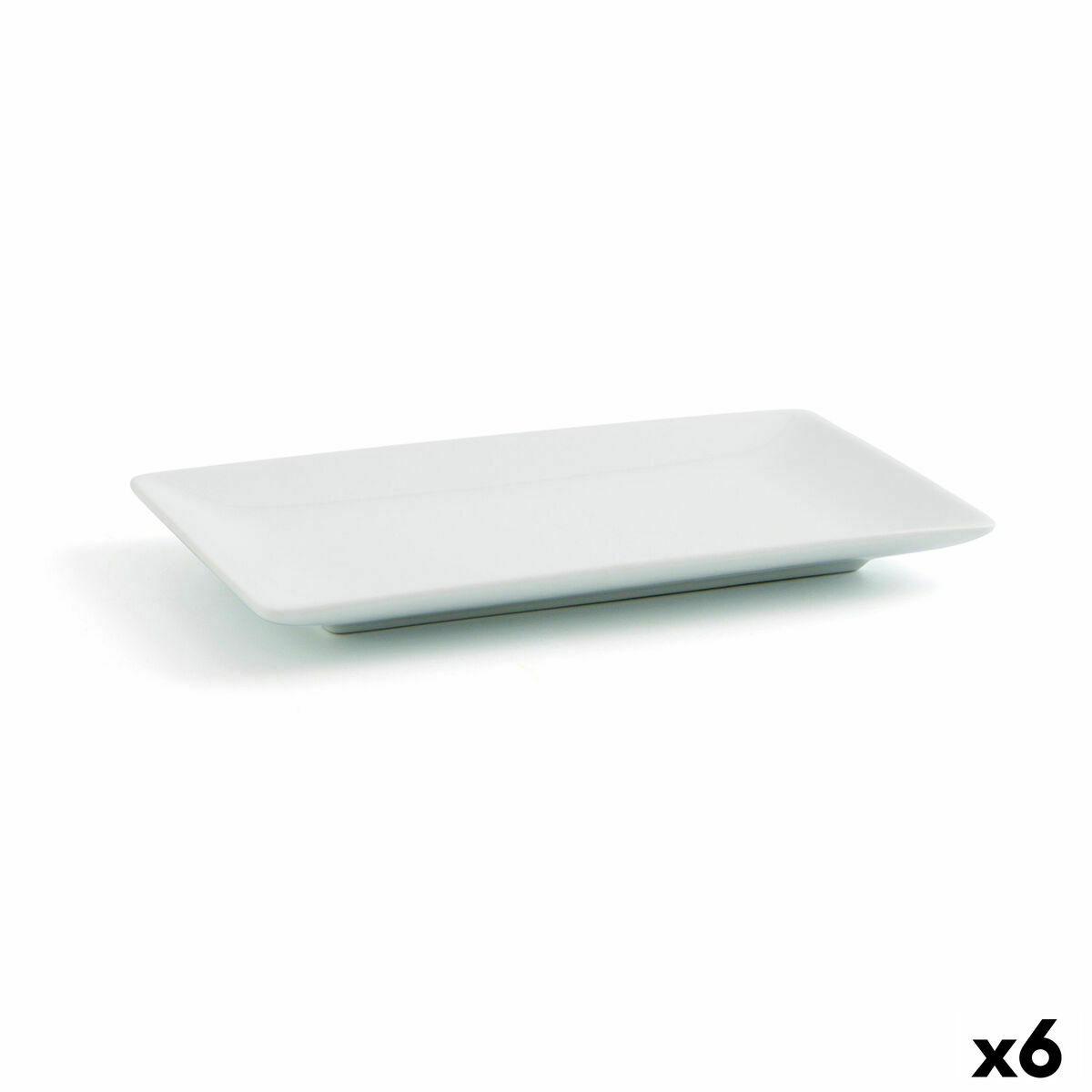 Plato Quid Gastro Fun Pequeño Blanco Cerámica 16,5 x 9,5 x 2 cm (6 Unidades) (Pack 6x)