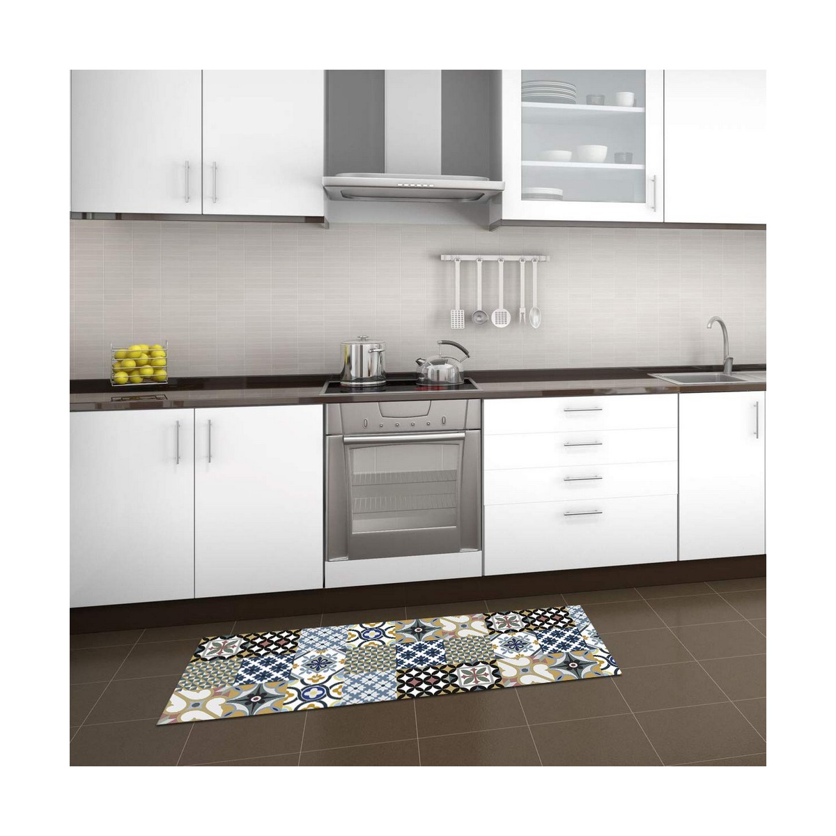 Alfombra vinílica Stor Planet Hidráulico Azul 50 x 140 cm