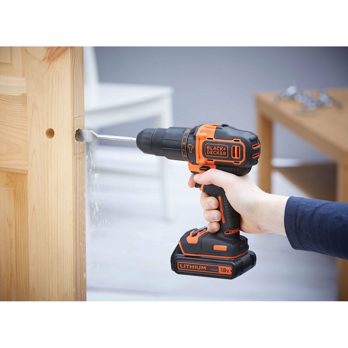 Atornillador eléctrico Black & Decker BDCHD18KB 40 Nm