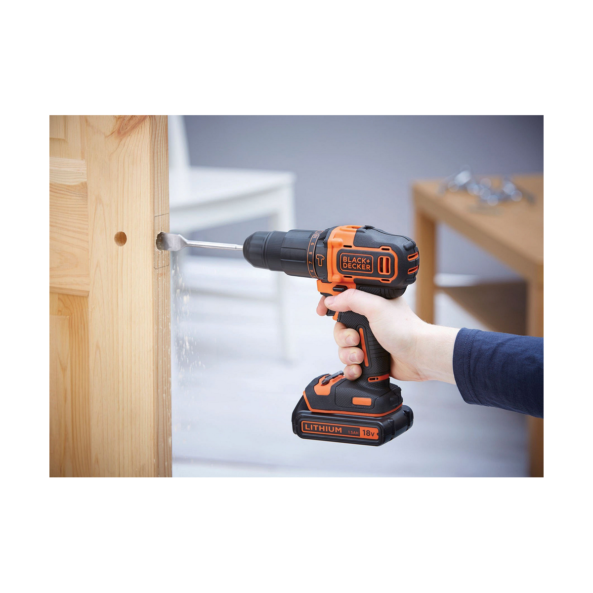 Atornillador eléctrico Black & Decker BDCHD18KB 40 Nm