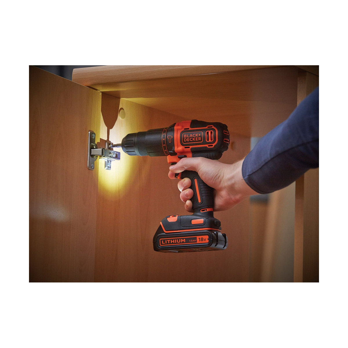 Atornillador eléctrico Black & Decker BDCHD18KB 40 Nm