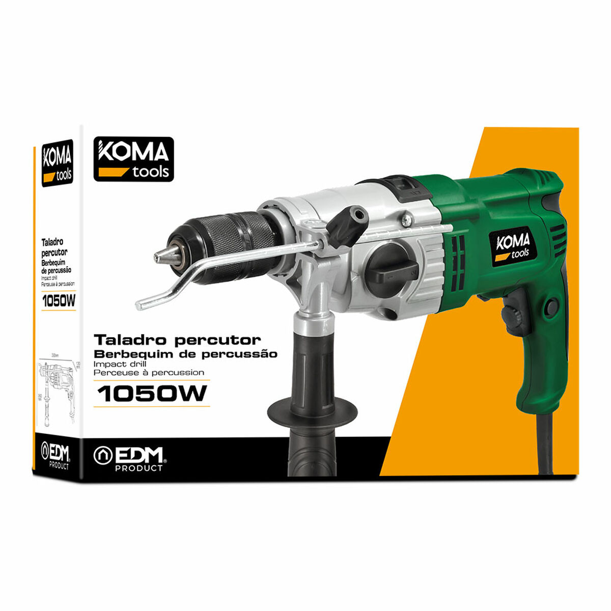 Set de taladro y accesorios Koma Tools 1050 W 220-240 V