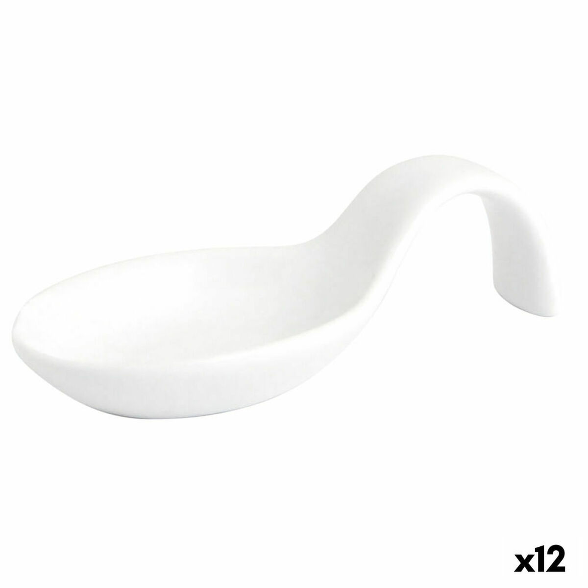 Set de Degustación Quid Chef Blanco Cerámica 10 x 5 cm (12 Unidades)