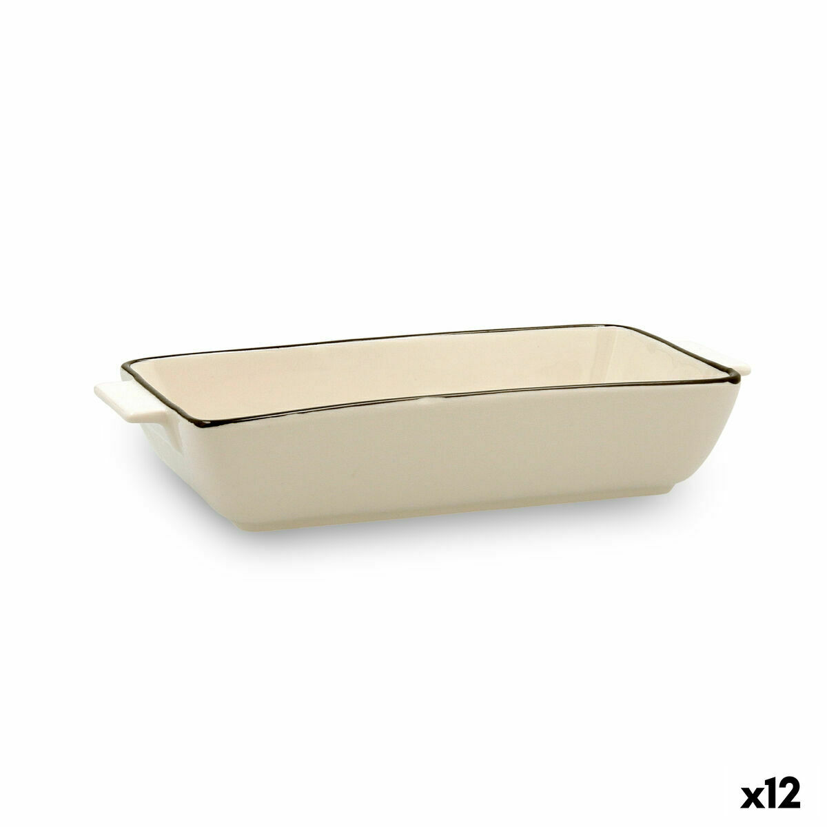 Cazuela Quid Cocco Cerámica Blanco (23 x 11 x 4,5 cm) (Pack 12x)
