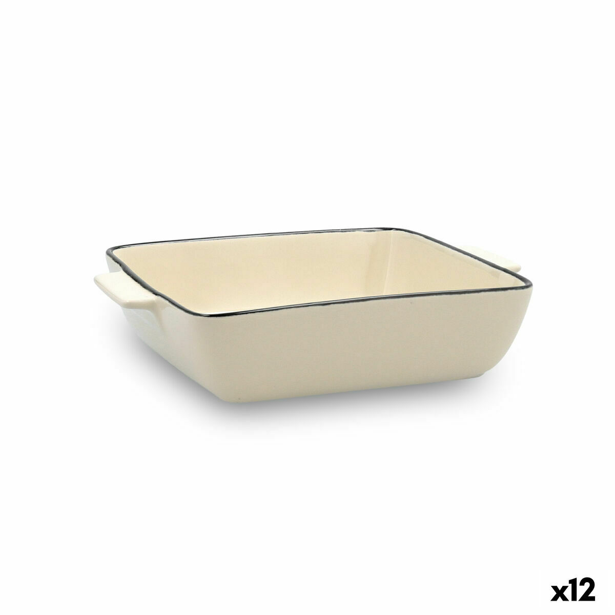Cazuela Quid Cocco 20 x 16,5 x 27 cm Cerámica Blanco (12 Unidades) (Pack 12x)