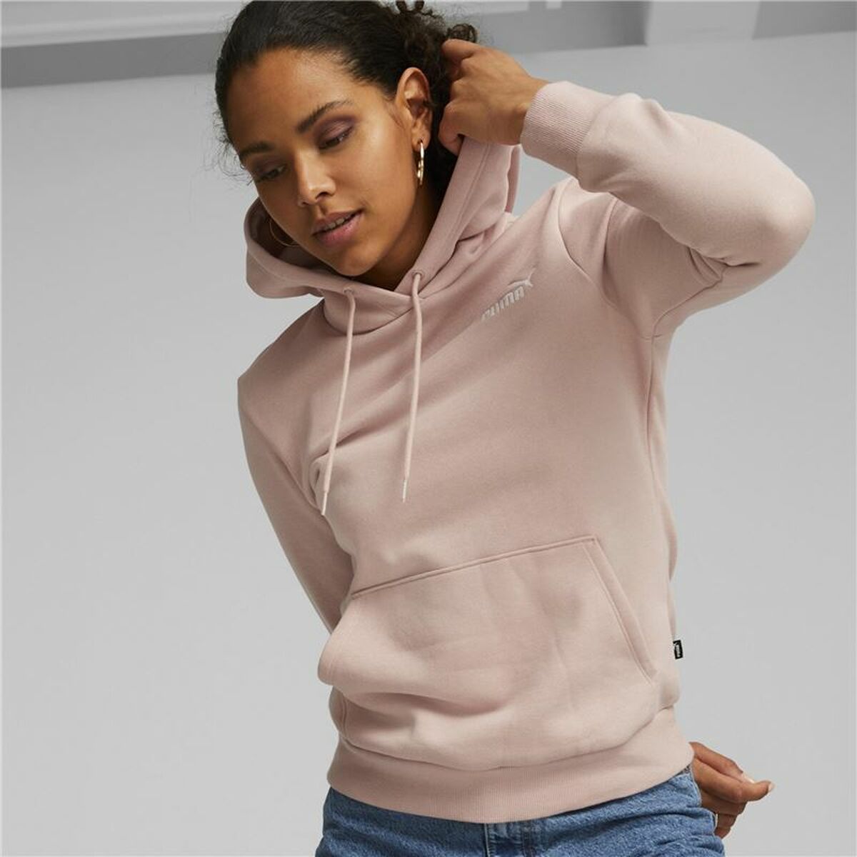 Sudadera con Capucha Mujer Puma Rosa claro