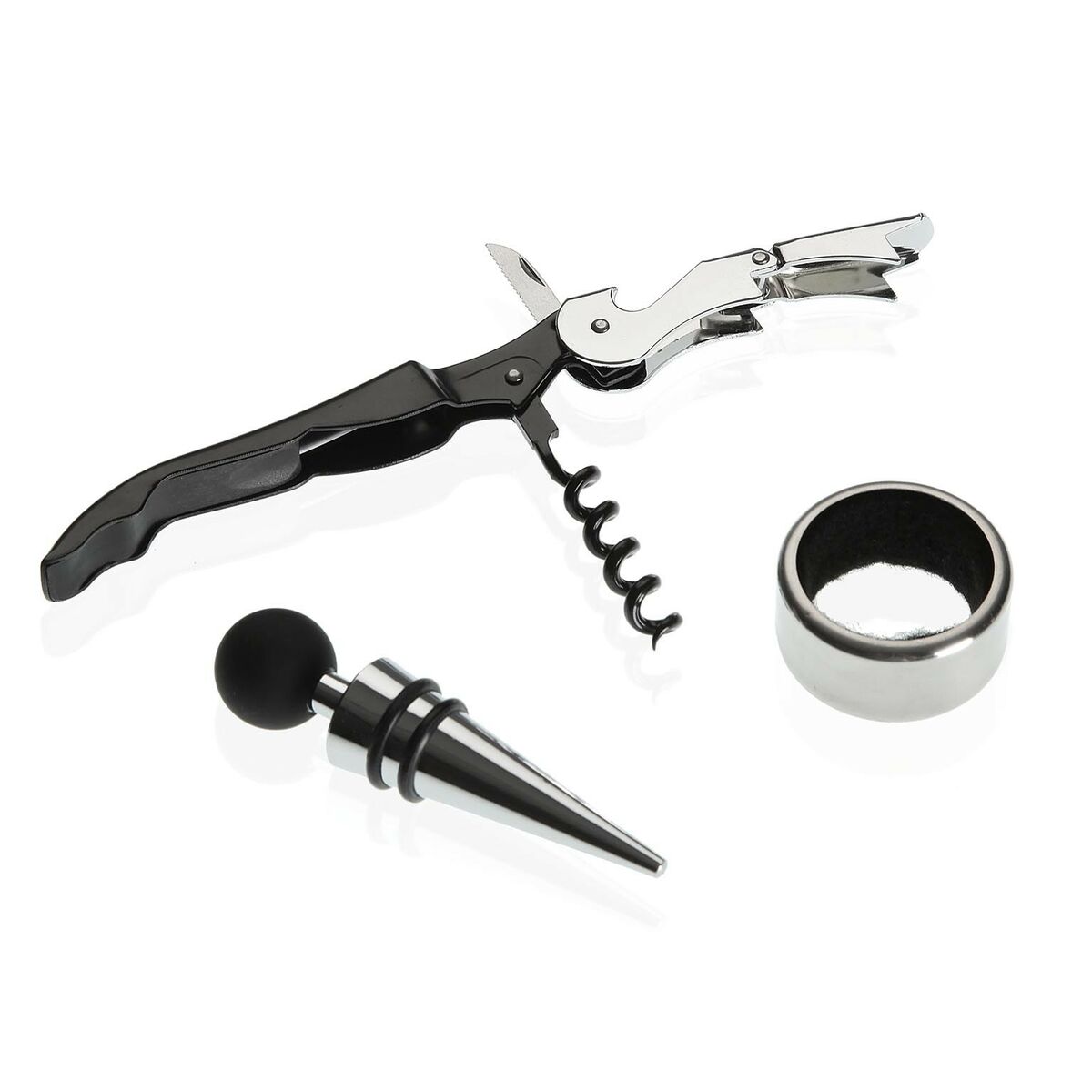 Set de Accesorios para Vino Versa Libro Madera 4 x 22 x 16,5 cm