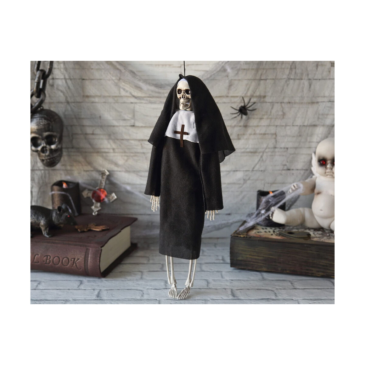 Esqueleto Colgante 40 cm Monja Multicolor