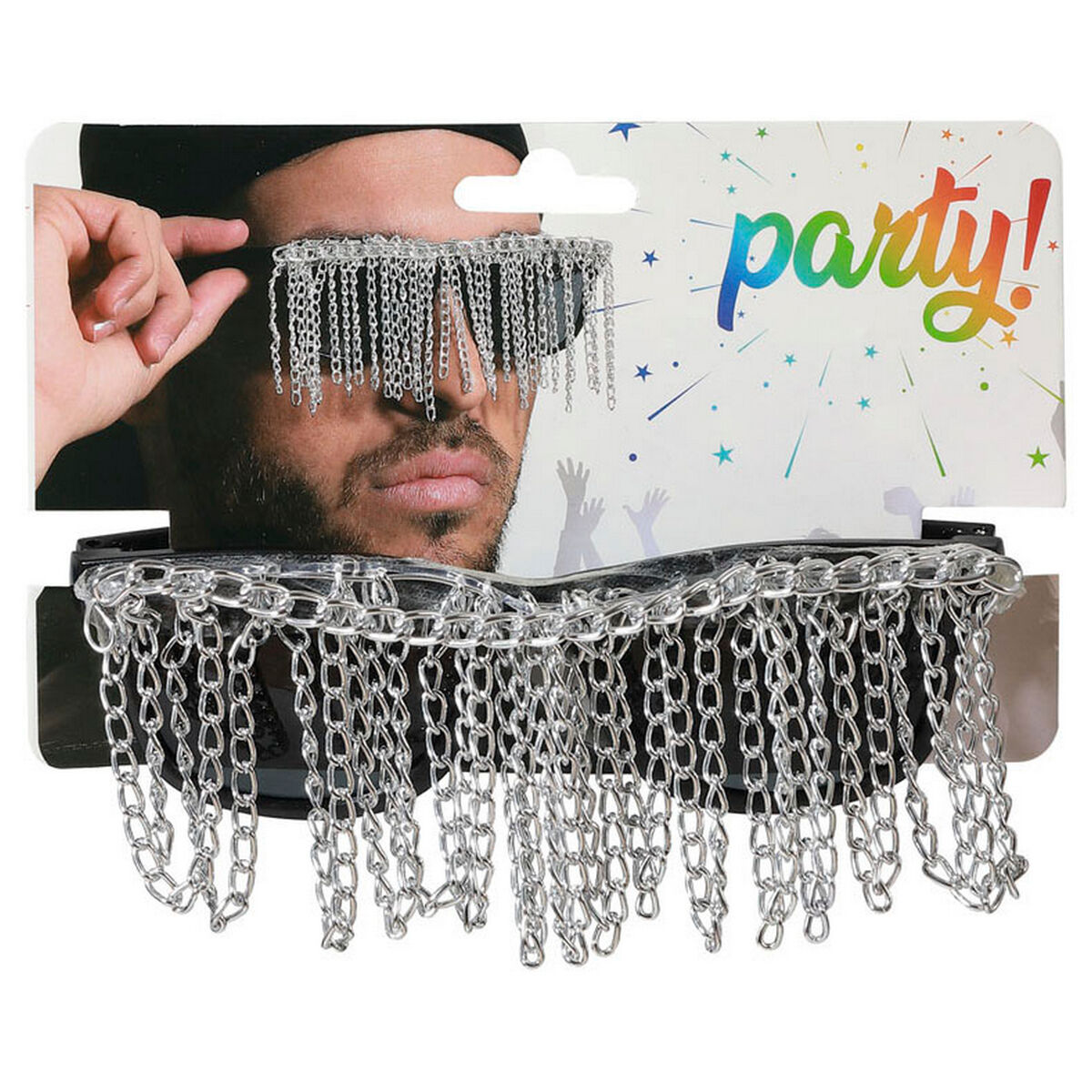 Gafas Cadena Negro/Plateado Accesorios para Disfraz