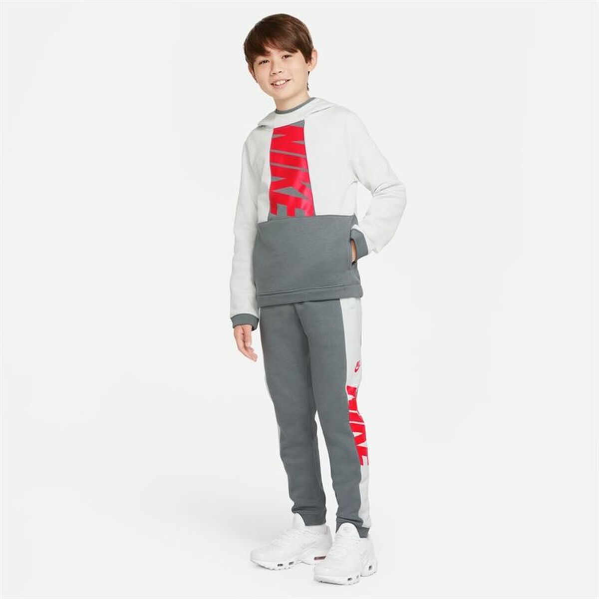 Pantalón de Chándal para Niños Nike Sportswear  Blanco Gris oscuro