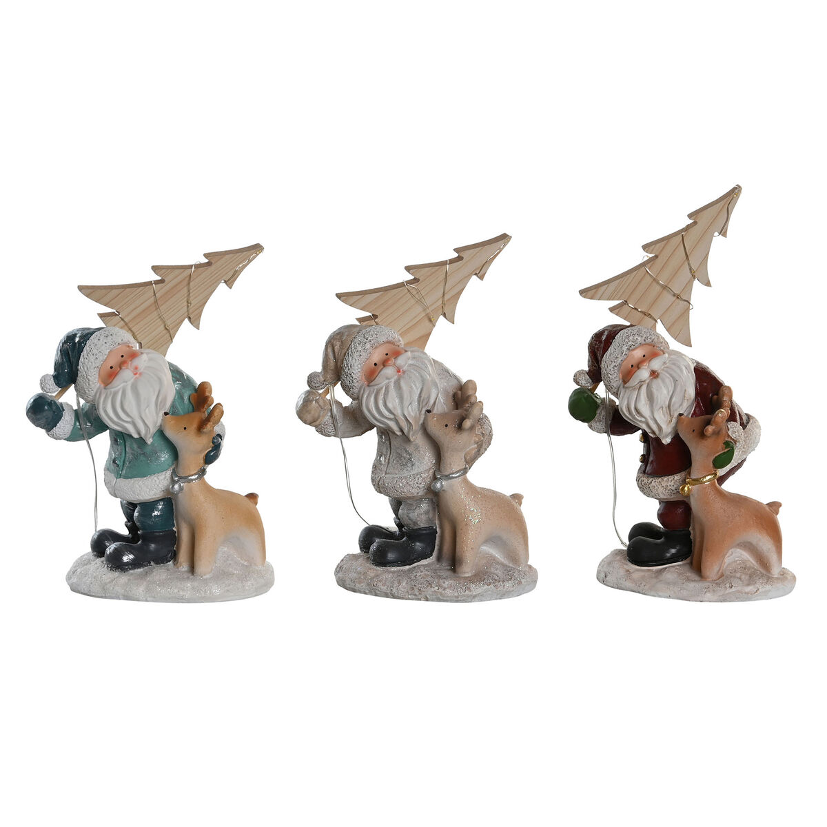 Adorno Navideño DKD Home Decor Resina (18 x 11 x 23,5 cm) (3 Unidades)