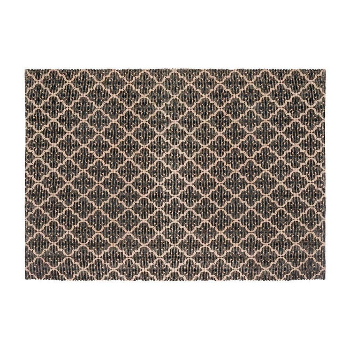 Alfombra Atmosphera Negro Beige Algodón Multicolor 60 x 90 cm