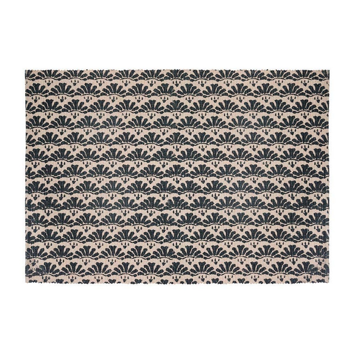Alfombra Atmosphera Negro Beige Algodón Multicolor 60 x 90 cm