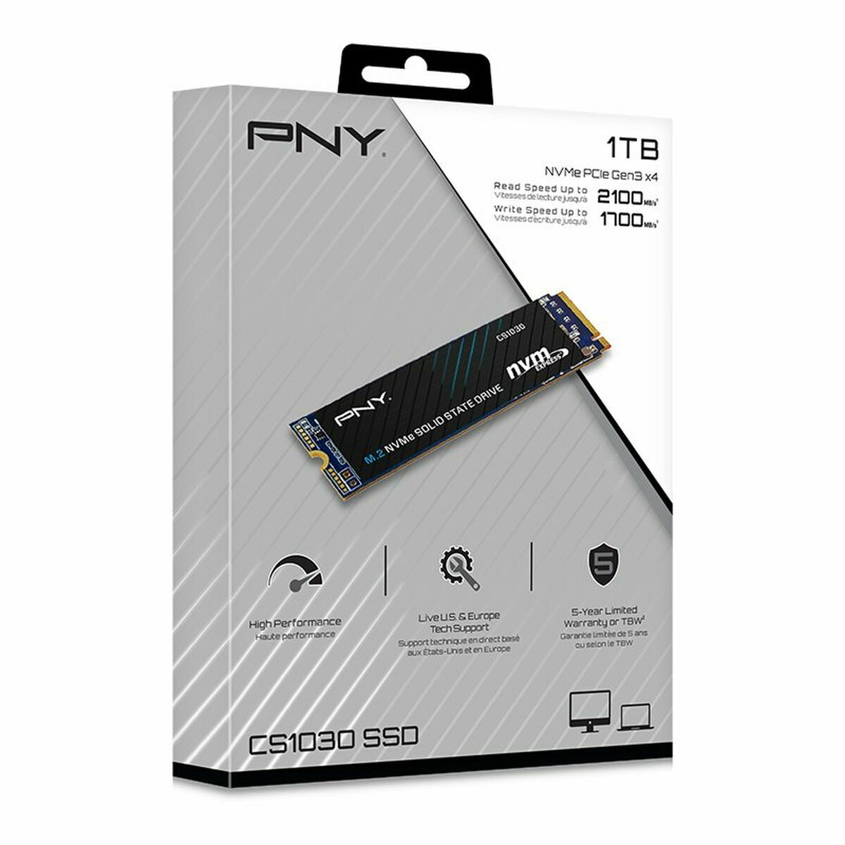 Disco Duro PNY CS1030 1 TB 1 TB HDD 1 TB SSD