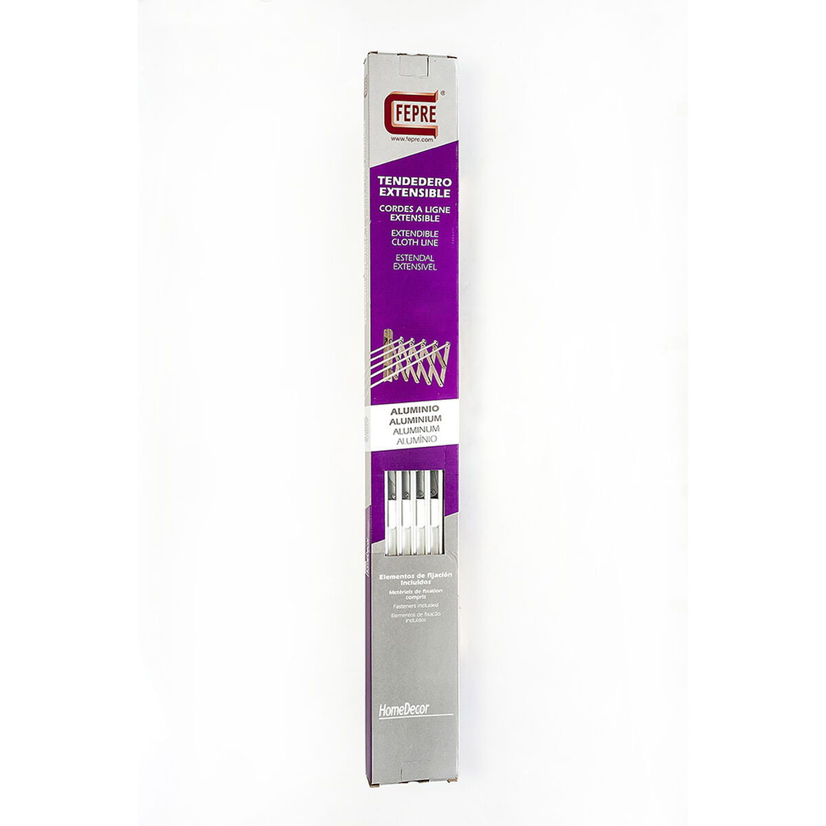 Tendedero Retráctil Aluminio 120 x 70 x 23 cm