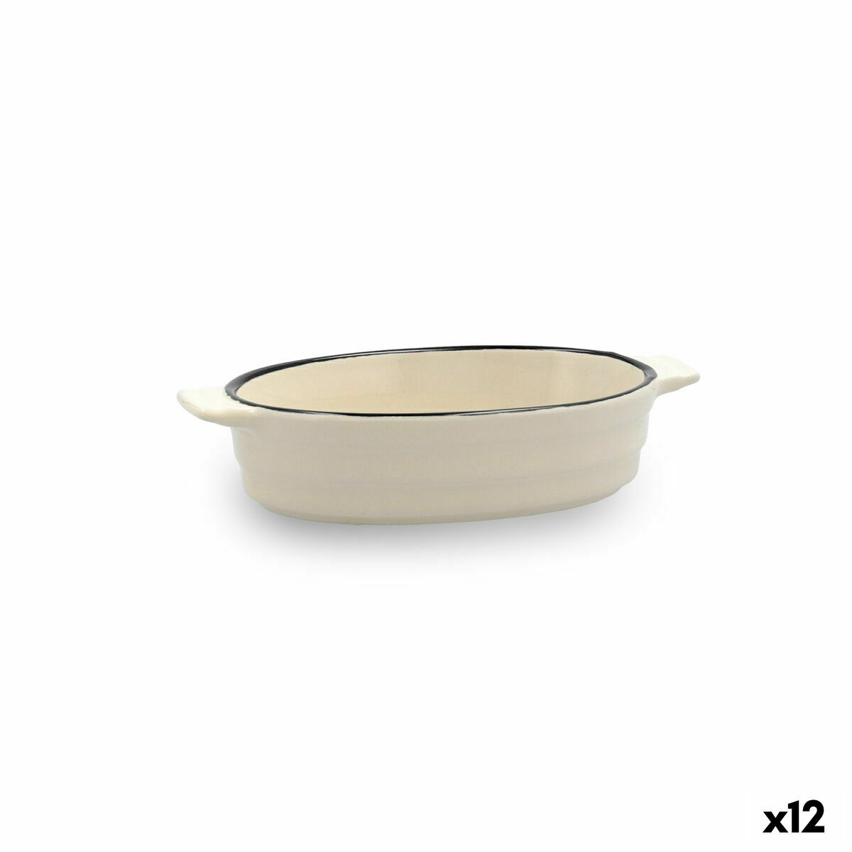 Cazuela Quid Cocco Blanco Cerámica 18 x 11 x 4 cm (12 Unidades) (Pack 12x)