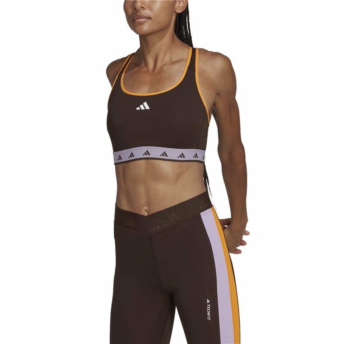 Sujetador Deportivo Adidas Hyperglam Powerreact Negro