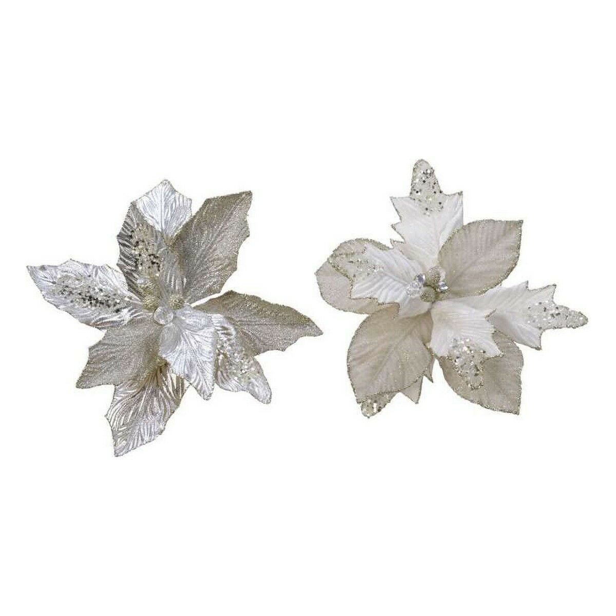 Flor Decorativa Azul Navidad