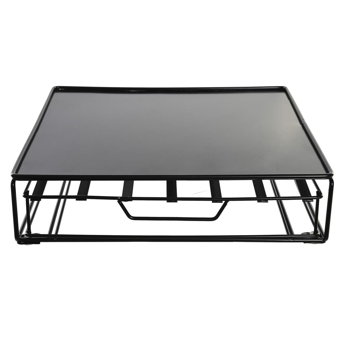Organizador de Cápsulas de Café DKD Home Decor 28,7 x 32 x 7 cm Negro Metal