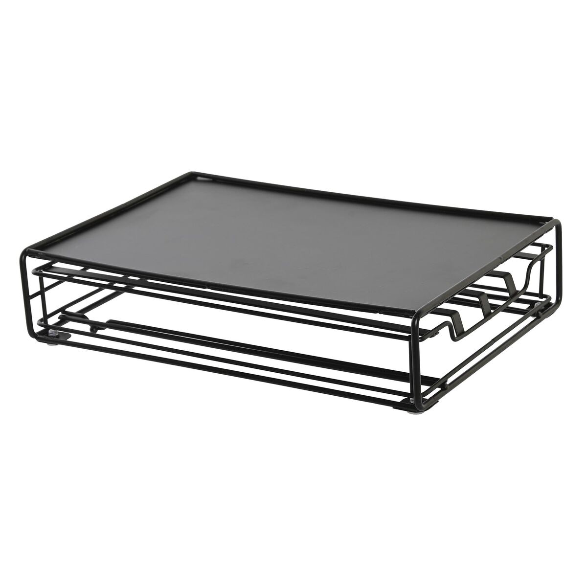 Organizador de Cápsulas de Café DKD Home Decor 21 x 31 x 7,5 cm Negro Metal