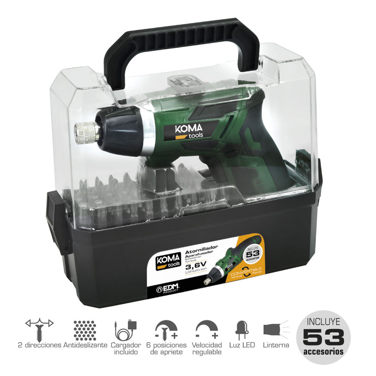 Atornillador eléctrico Koma Tools 3,6 V Reversible