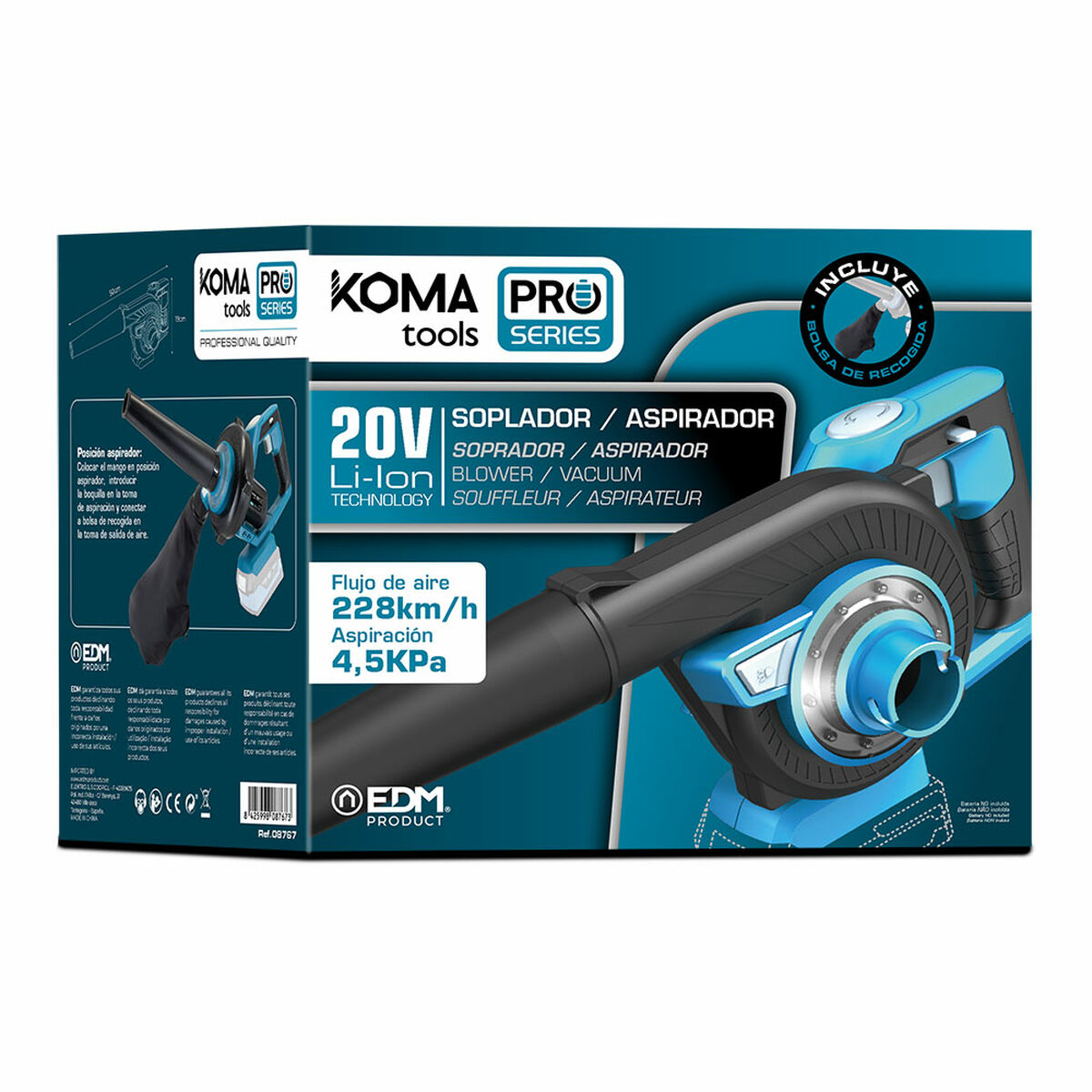Soplador Koma Tools Pro Series Aspirador