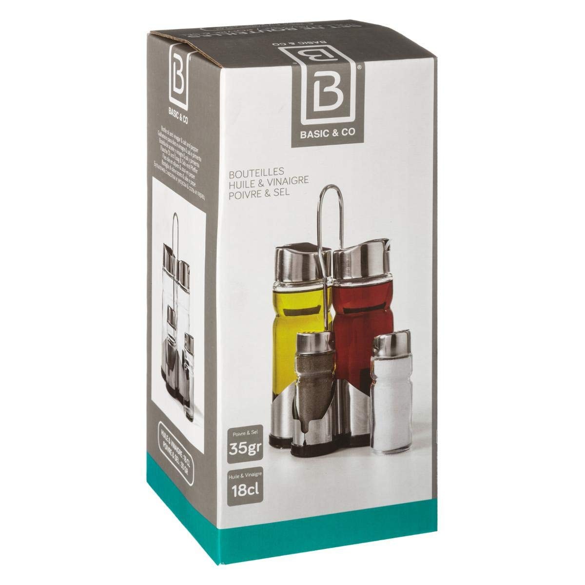 Salero con Tapa Secret de Gourmet Multicolor Transparente Vidrio Acero Inoxidable