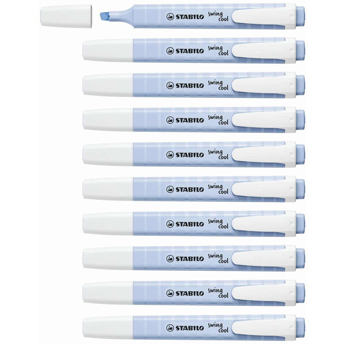 Marcador Fluorescente Stabilo Swing Cool Azul 10 Piezas
