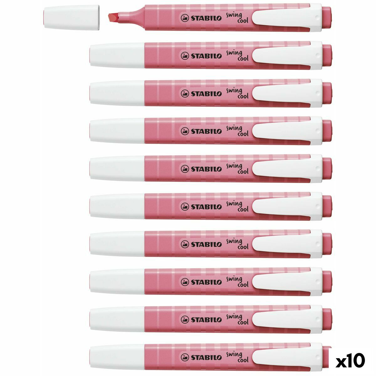 Marcador Fluorescente Stabilo Swing Cool Rosa 10 Piezas (1 unidad)