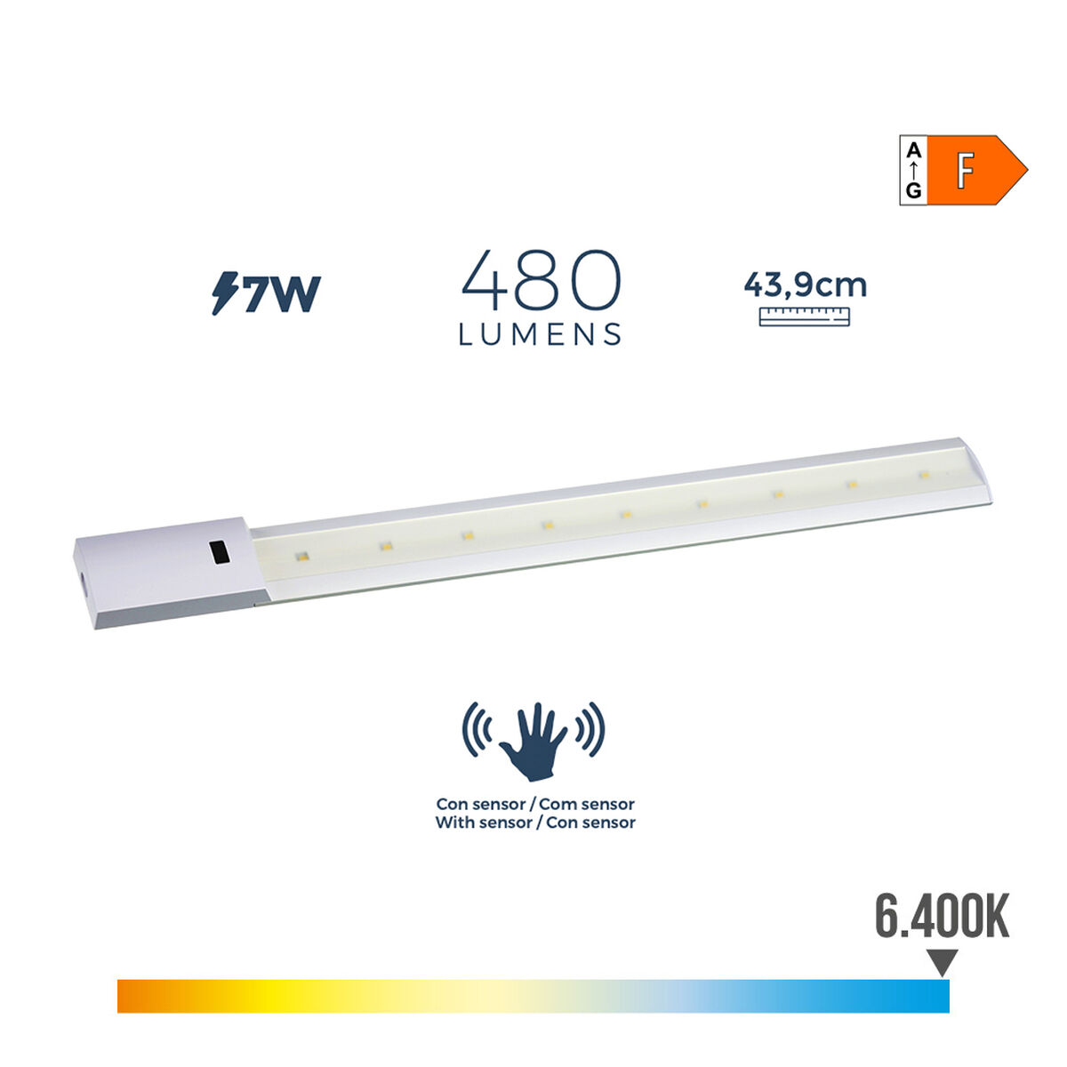 Tubo LED EDM 31678 A F 7 W 480 Lm LED (6500 K) (6400 K)