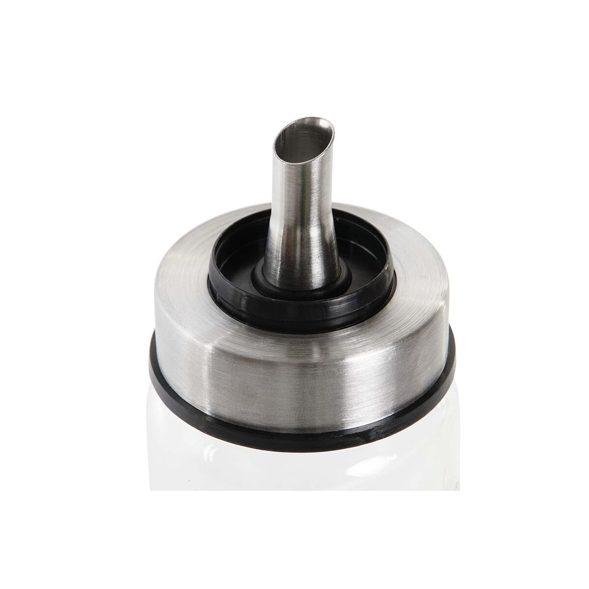 Aceitera DKD Home Decor 200 ml 6 x 6 x 16,5 cm Transparente Acero Inoxidable Vidrio de Borosilicato