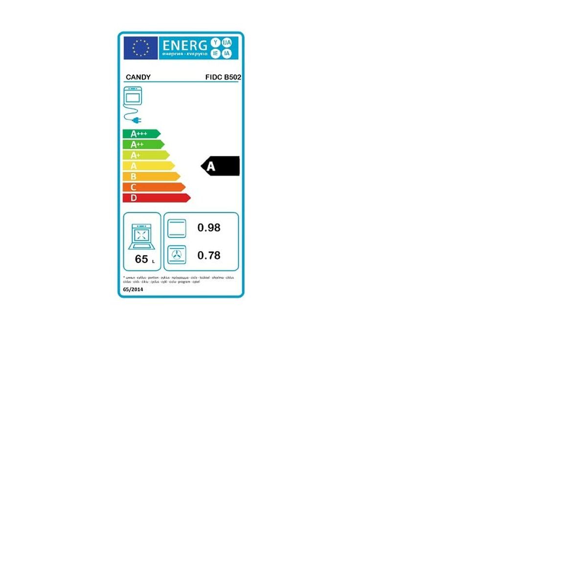 Horno Candy FIDC B502 65 L