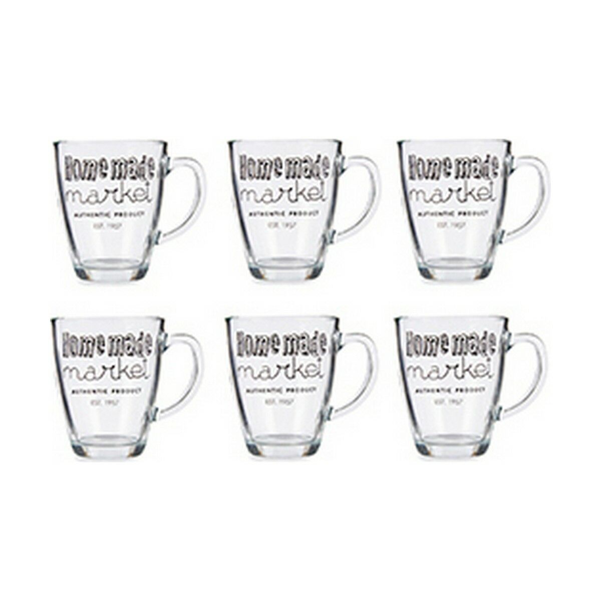 Taza Mug Vivalto Transparente 320 ml (6 Unidades)