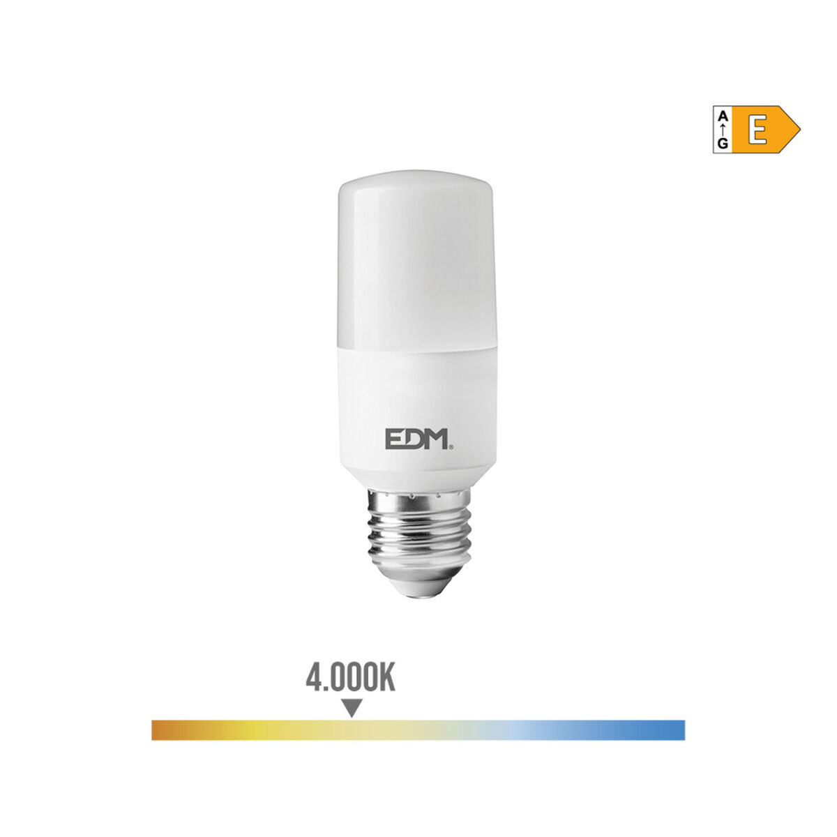 Bombilla LED EDM 98840 E 10 W E27 1100 Lm Ø 4 x 10,7 cm Tubular (4000 K)