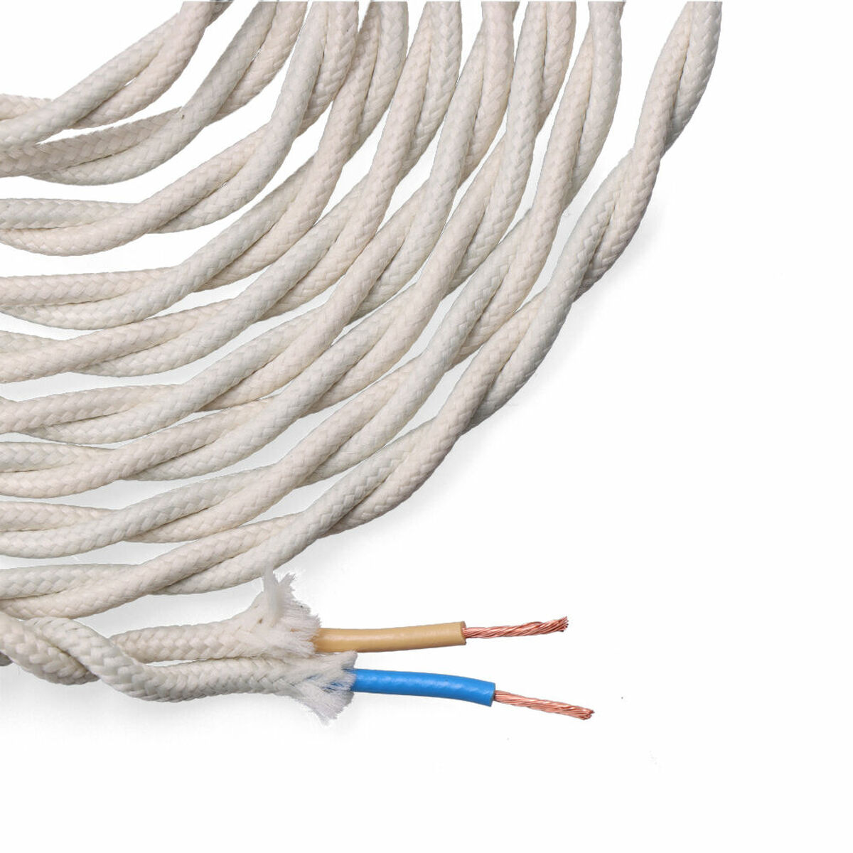 Cable EDM 11879 Blanco 2 x 0,75 mm 5 m Algodón