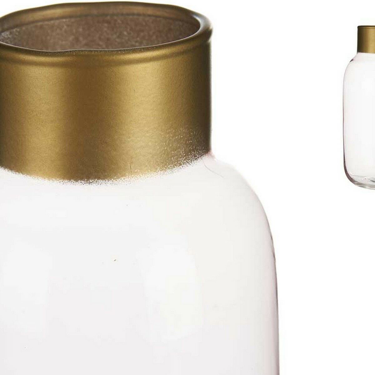 Jarrón Gift Decor Rosa Dorado Vidrio Liso 11,5 x 24 x 11,5 cm