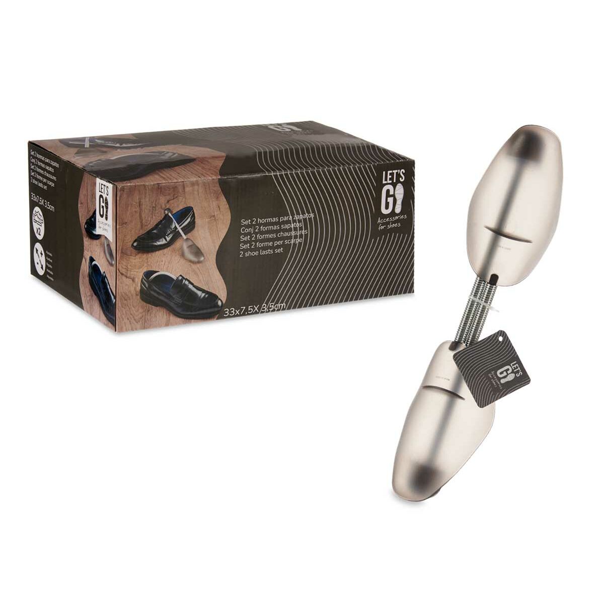 Calzador Berilo Gris 7,5 x 4 x 32 cm 33 x 4,5 x 7,8 cm (12 Unidades)