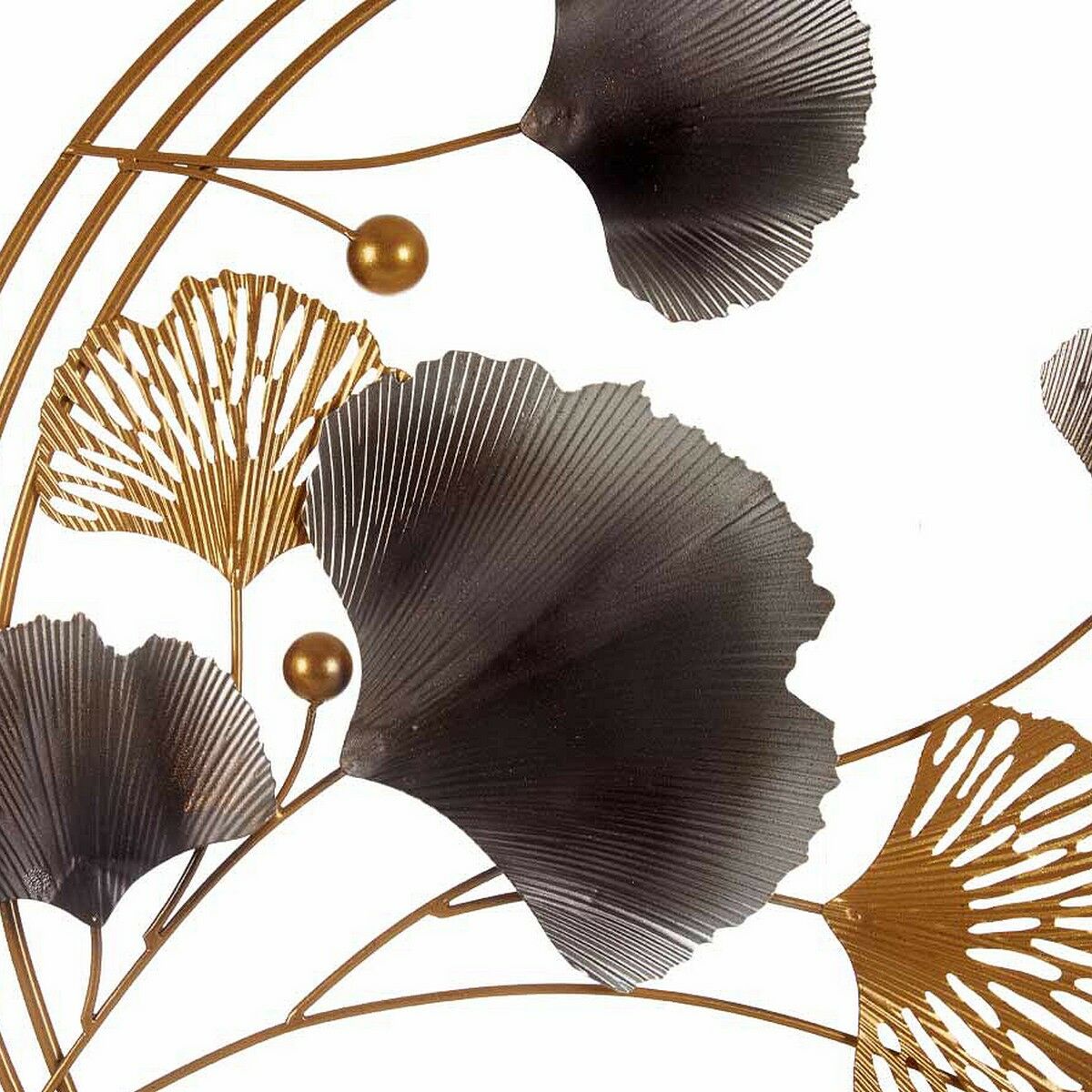 Decoración Colgante Gift Decor Azul Cobre Dorado Metal Flores 80 x 151 x 5,5 cm Mural