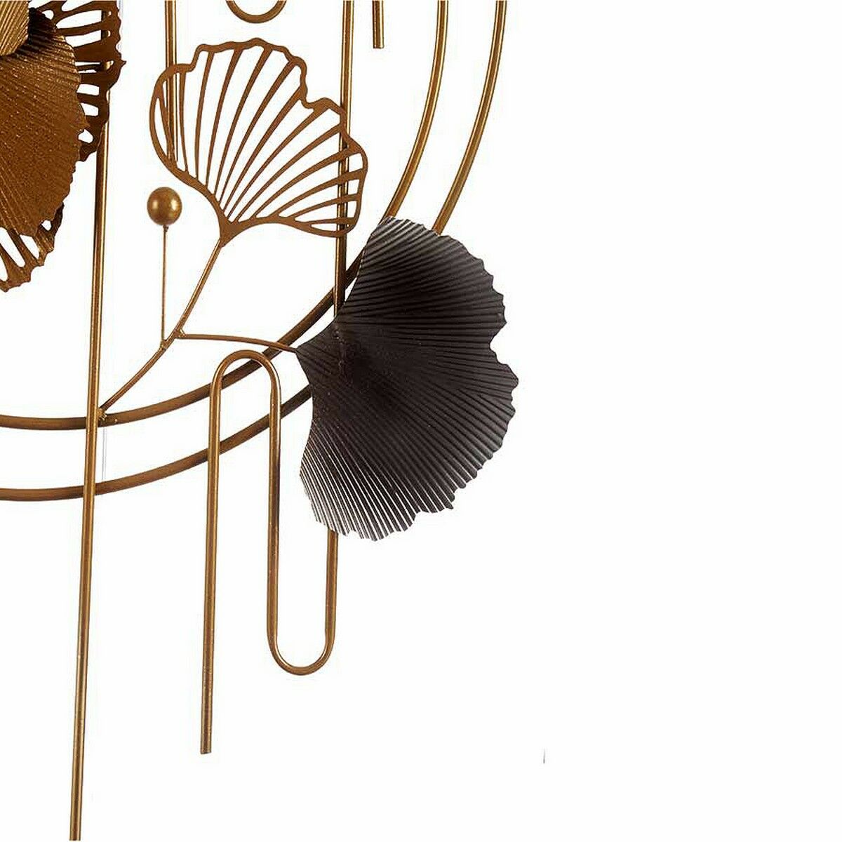 Decoración Colgante Gift Decor Azul Cobre Dorado Metal Flores Abstracto 63 x 121 x 9,5 cm Mural