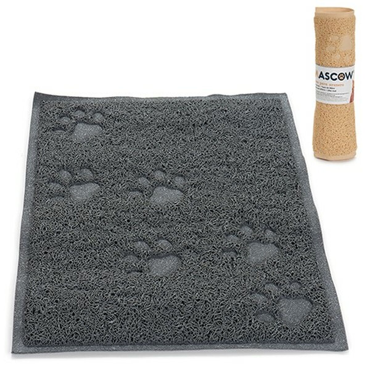 Alfombra para perros Mascow Beige Gris 30 x 0,2 x 40 cm 5 x 30 x 5 cm (12 Unidades)