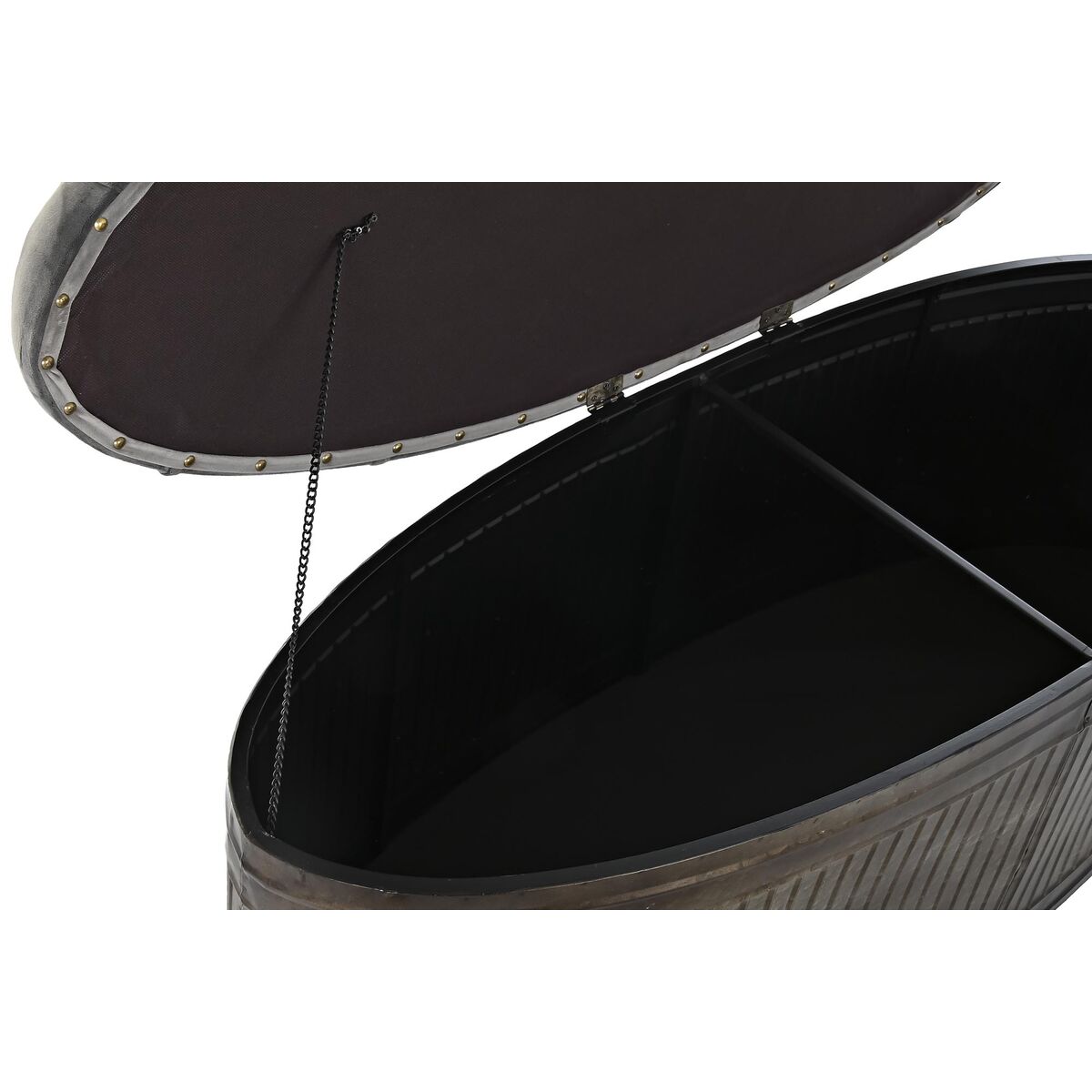 Banqueta DKD Home Decor Gris Metal 117 x 42 x 47 cm