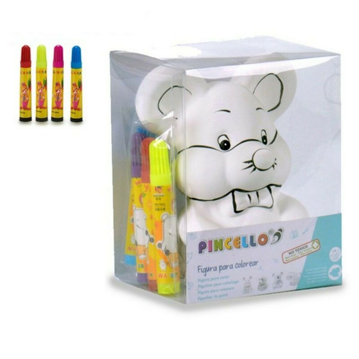 Hucha Pincello Cerámica 10 x 13 x 8,5 cm 8 x 12,5 x 9,5 cm 10 x 12,7 x 8 cm (12 Unidades)